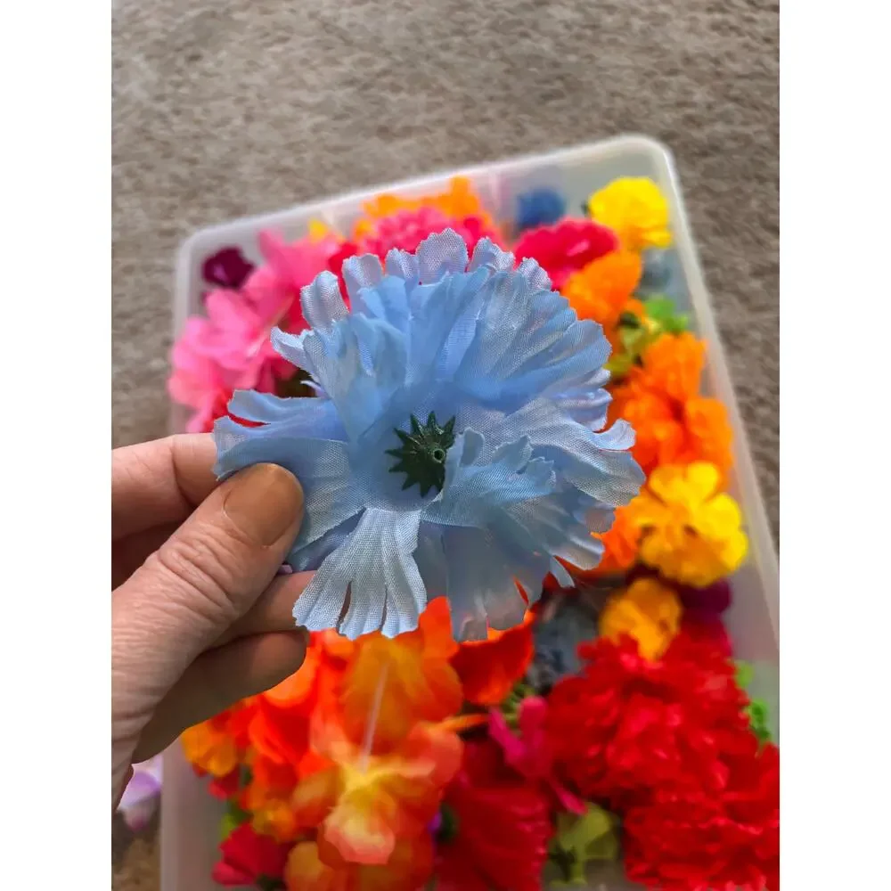 Lot of Fake Tropical Flowers and Leis